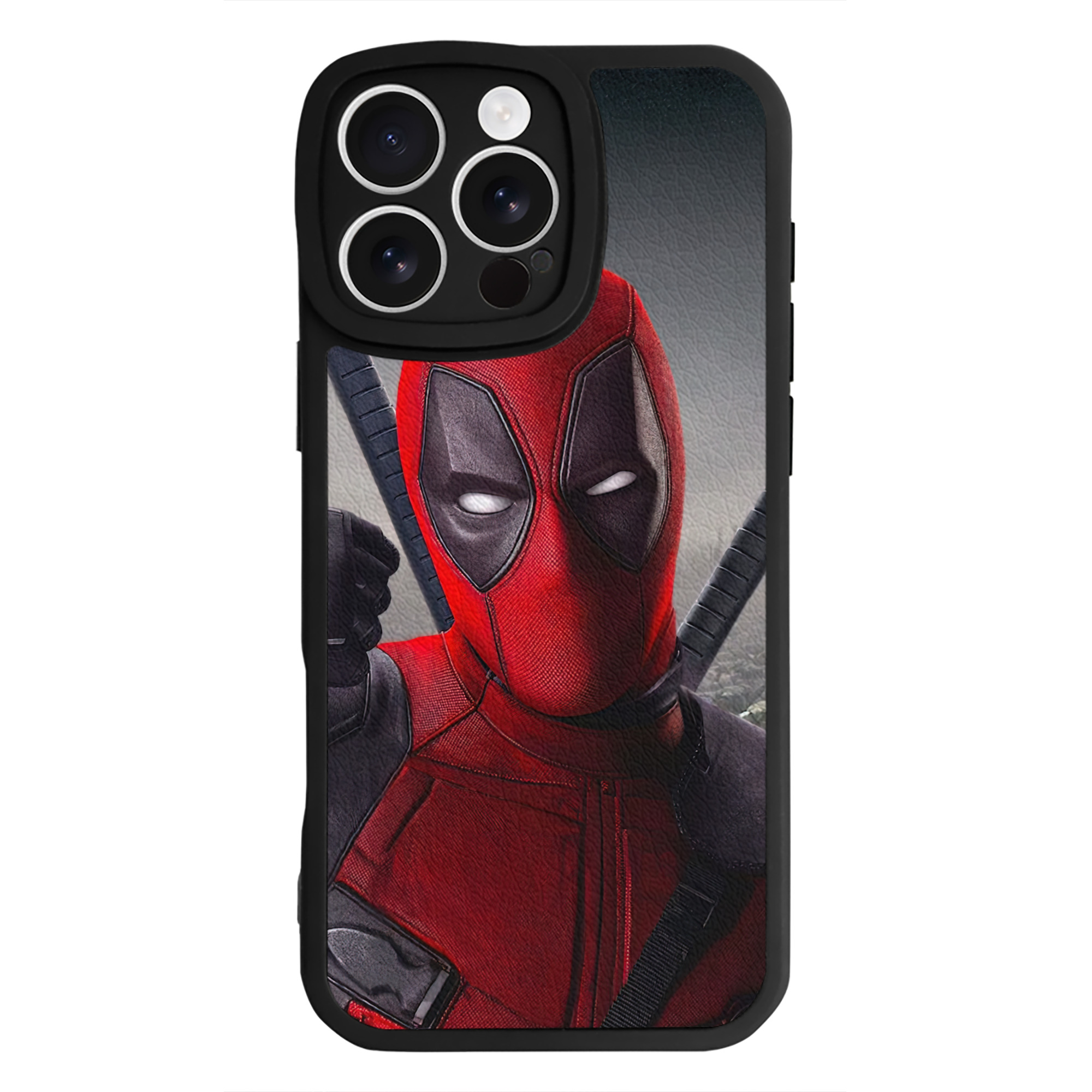 （画像用） Deadpool デッドプール 【iPhone 16シリーズ対応】シリコンスマホケース（レザー調） 材質：シリコン